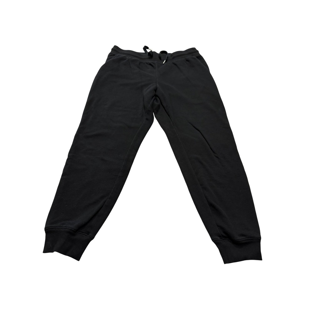 Old Navy Women's Black Fleece Jogger Sweatpants Size L Drawstring Cuffs RN54023